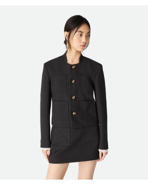 Bottega Veneta Light Cotton Jacket - Black