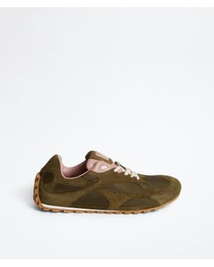 Bottega Veneta Suede Orbit Flash Trainers - Brown