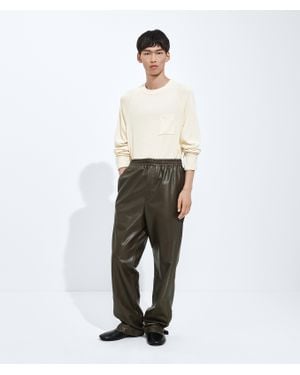 Bottega Veneta Leather Trousers - White