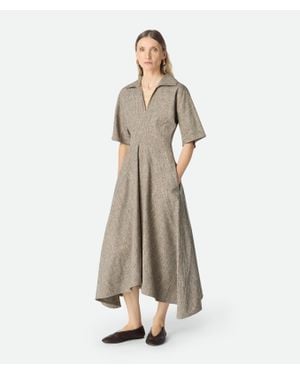 Bottega Veneta Fleck Viscose Dress - Natural