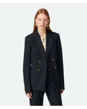 Bottega Veneta Slate Wool Blazer - Black