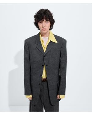 Bottega Veneta Jacke Aus Shetland-Wollgewebe - Blau