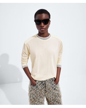 Bottega Veneta Cotton And Casmere Jersey T-Shirt - White