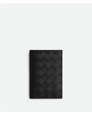 Bottega Veneta Intrecciato Reisepass-Etui - Schwarz