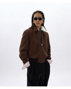 Bottega Veneta Suede Leather Blouson - Brown