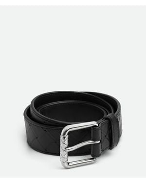 Bottega Veneta Intrecciato Stamp Belt - Black