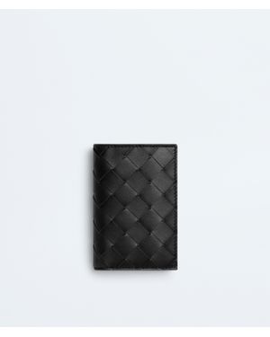 Bottega Veneta Intrecciato Flap Card Case - Black