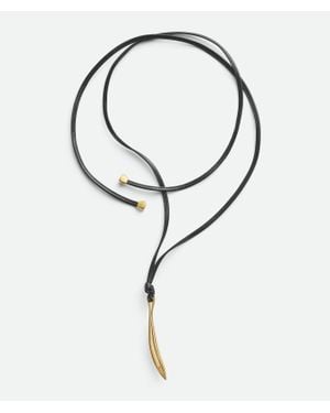 Bottega Veneta Sardine Leather Necklace - Brown