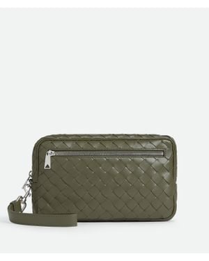 Bottega Veneta Intrecciato Pouch Mit Handgelenkschlaufe - Grün