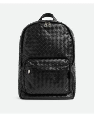 Bottega Veneta Intrecciato Rucksack - Schwarz