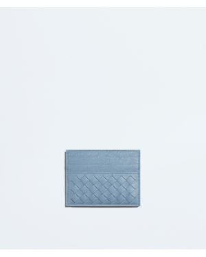 Bottega Veneta Woven Mycelium Credit Card Case - Blue