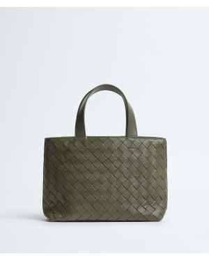 Bottega Veneta Mini Intrecciato Tote Mit Zip - Grün