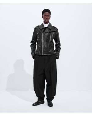 Bottega Veneta Mohair And Wool Trousers - Black
