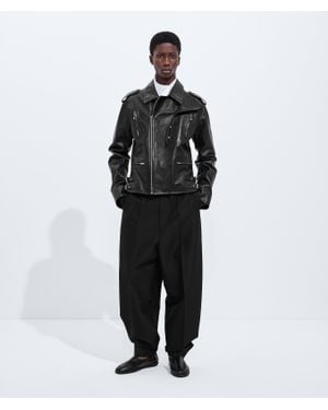 Bottega Veneta Mohair And Wool Trousers - Black