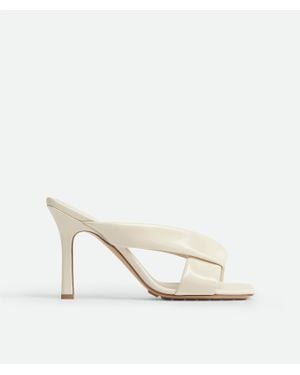 Bottega Veneta Riva Padded Heeled Sandals - White