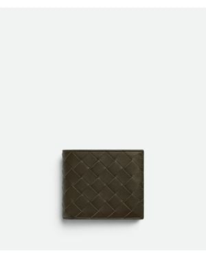 Bottega Veneta Intrecciato Bi-Fold Wallet With Coin Purse - Green