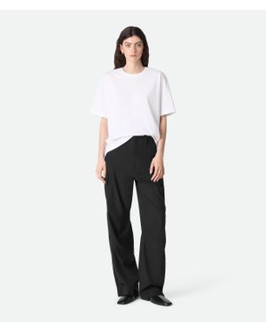 Bottega Veneta Fine Wool Cargo Trousers - White