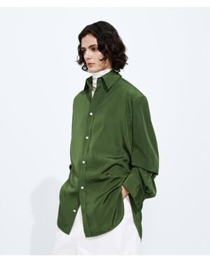 Bottega Veneta Washed Parachute Shirt - Green
