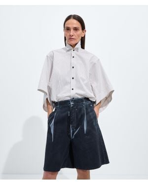 Bottega Veneta Overdyed Denim Shorts - White