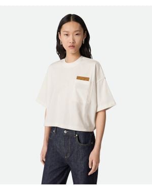 Bottega Veneta Cotton Jersey Cropped T-Shirt - White