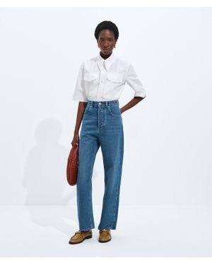 Bottega Veneta Medium Wide Leg Jeans - Blue
