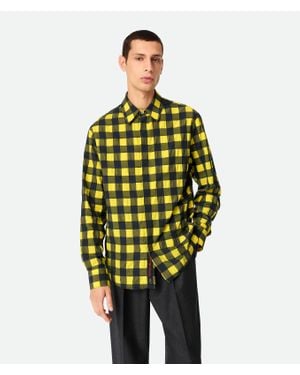 Bottega Veneta Hemd Aus Gingham-Baumwolle - Grün