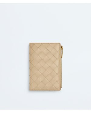 Bottega Veneta Intrecciato Medium Bi-Fold Wallet - Natural