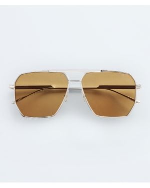 Bottega Veneta Classic Aviator Sunglasses - Natural