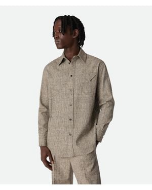 Bottega Veneta Fleck Viscose Shirt - Gray