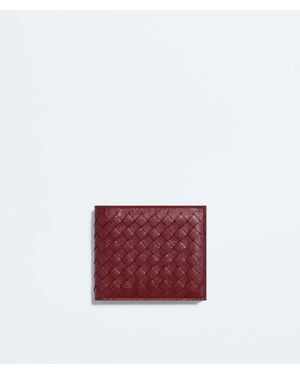Bottega Veneta Woven Mycelium Bi-Fold Wallet - Red