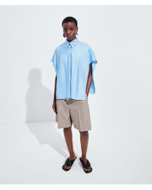 Bottega Veneta Silk Twill Shirt - Blue