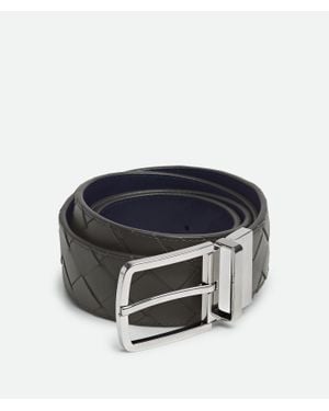 Bottega Veneta Intrecciato Reversible Belt - Blue