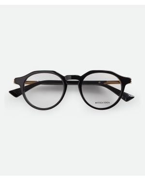 Bottega Veneta Forte Recycled Acetate Panthos Eyeglasses - Black