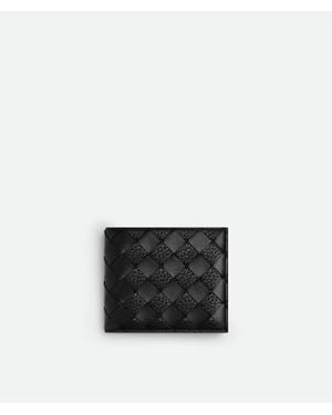 Bottega Veneta Intrecciato Bi-Fold Wallet With Coin Purse - Black