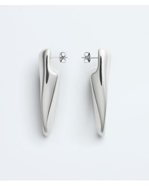 Bottega Veneta Große Prisma Ohrringe - Weiß