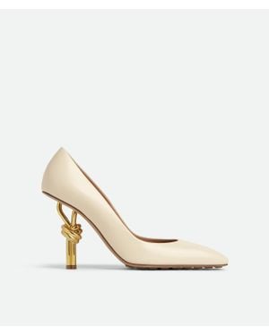 Bottega Veneta Knot Leather Court Shoes - White
