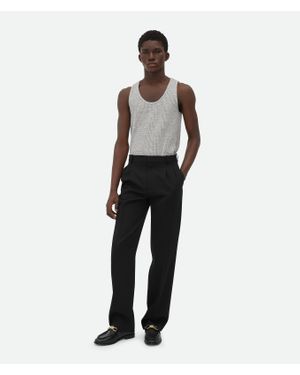 Bottega Veneta Wool Grain De Poudre Pants - White