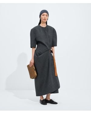 Bottega Veneta Shetland Wool Toile Dress - Blue