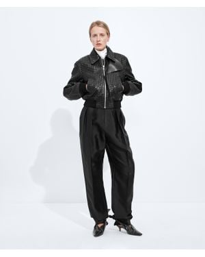 Bottega Veneta Intrecciato Leather Blouson - Black