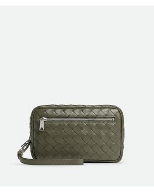 Bottega Veneta Kleine Intrecciato Pouch Mit Handgelenkschlaufe - Grün