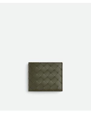 Bottega Veneta Intrecciato Bi-Fold Wallet With Coin Purse - Green