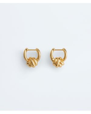 Bottega Veneta Knot Hoop Earrings - White