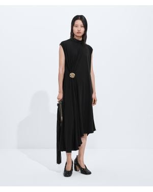 Bottega Veneta Crepe Viscose Jersey Dress - Black