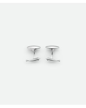 Bottega Veneta Sardine Cufflinks - White