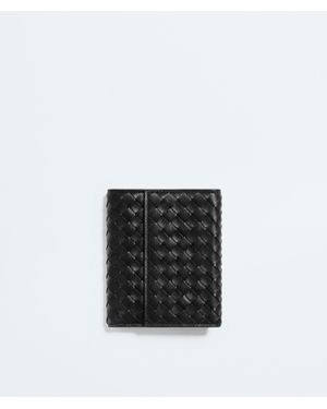 Bottega Veneta Intrecciato Piccolo Small Bi-Fold Zip With Flap - White