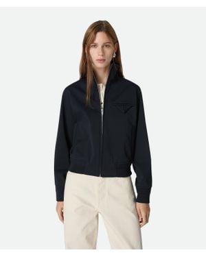 Bottega Veneta Bonded Tech Wool Blouson - Blue