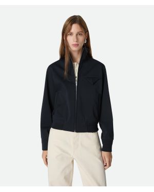 Bottega Veneta Blouson En Laine Technique Contrecollée - Bleu
