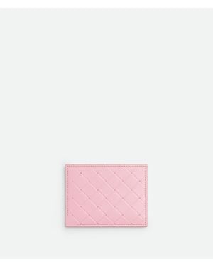 Bottega Veneta Intrecciato Stamp Credit Card Case - Pink