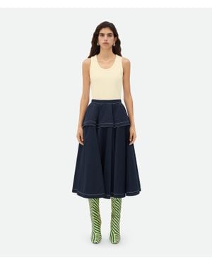 Bottega Veneta Pleated Midi Skirt - Blue