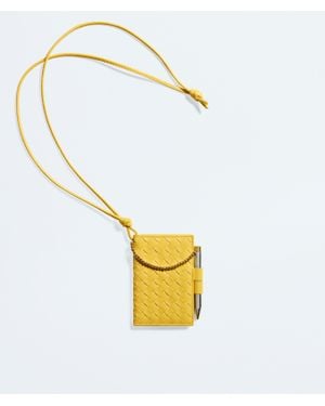 Bottega Veneta Intrecciato Piccolo Pencil Badge Holder - Metallic